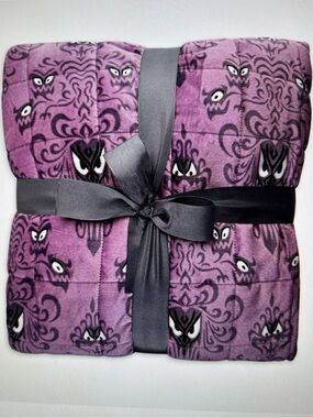 Rare Disney Parks Haunted Mansion Wallpaper Weighted Blanket 50x60